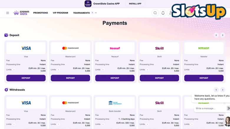 pagamentos de crownslots