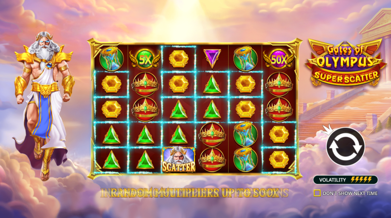 Gates of Olympus Super Scatter Main Screen