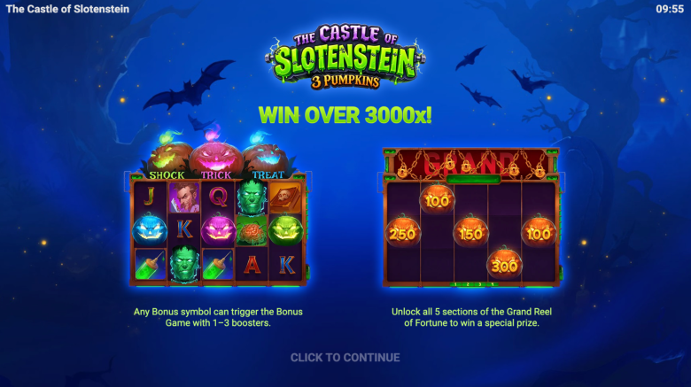 The Castle of Slotenstein Main Screen