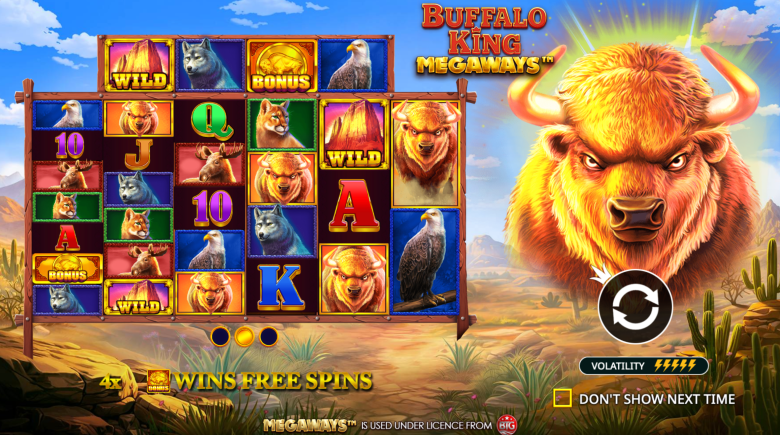 Buffalo King Megaways Main Screen