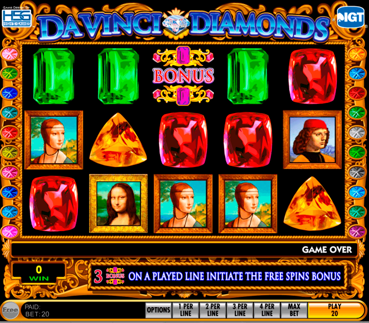 da vinci diamonds igt jogo casino online 