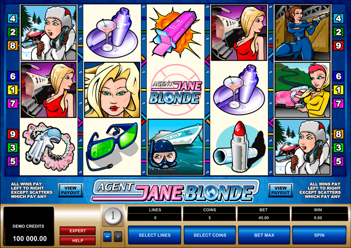 agent jane blonde microgaming jogo casino online 