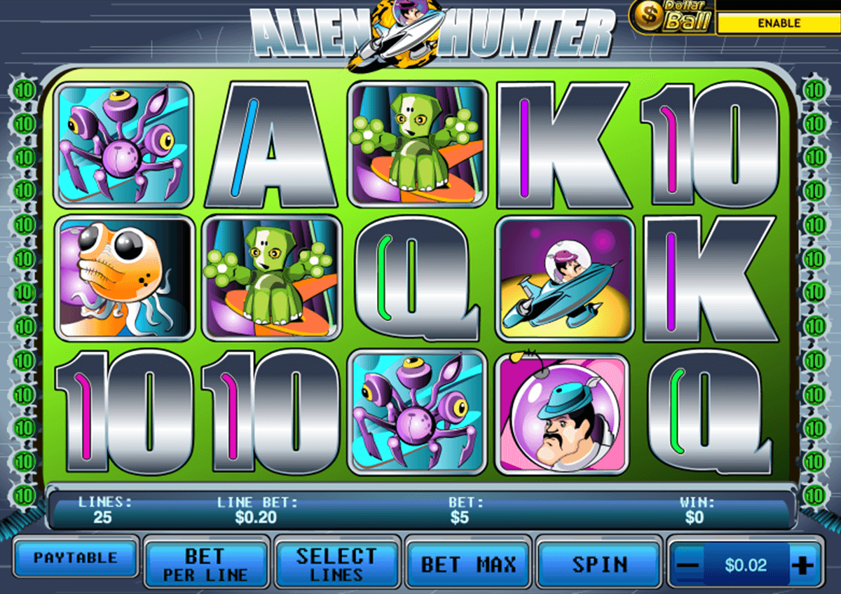 alien hunter playtech jogo casino online 