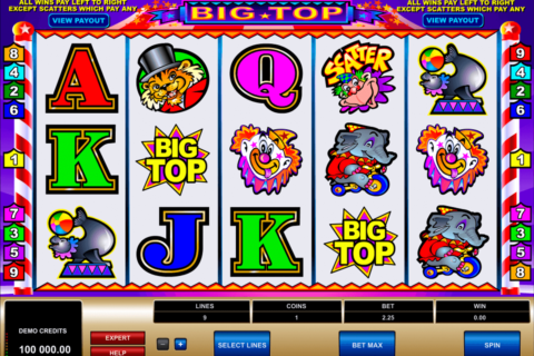 big top microgaming jogo casino online 