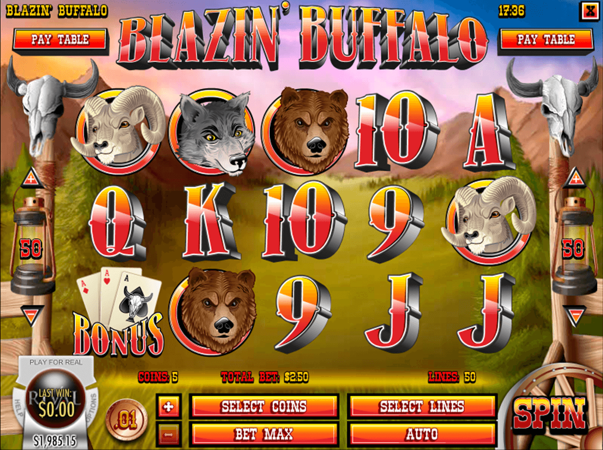 blazin buffalo rival jogo casino online 