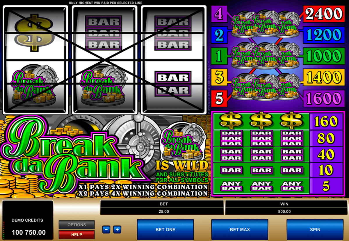 break da bank microgaming jogo casino online 