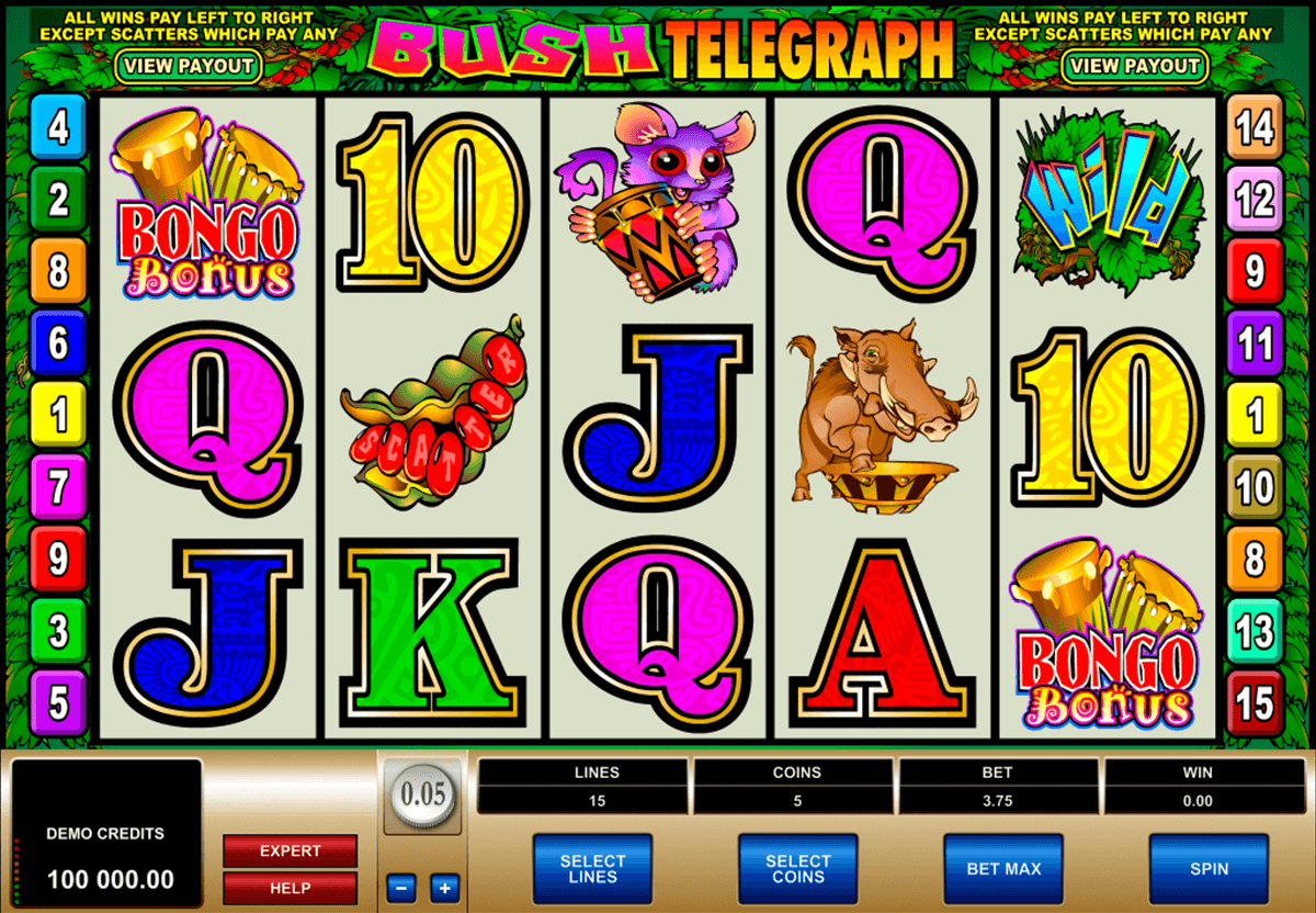 bush telegraph microgaming jogo casino online 