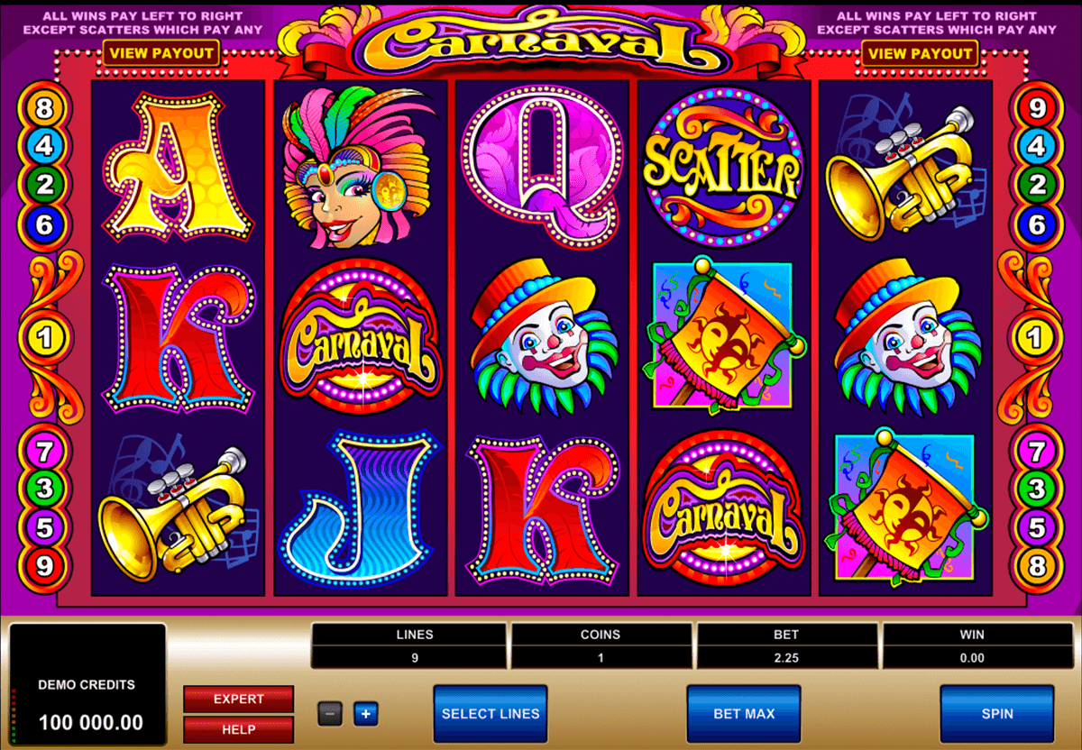 carnaval microgaming jogo casino online