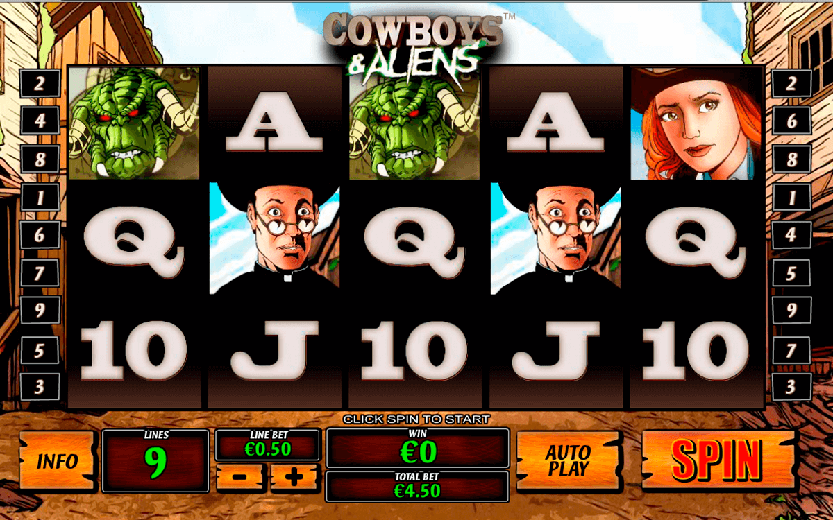 cowboys and aliens playtech jogo casino online 
