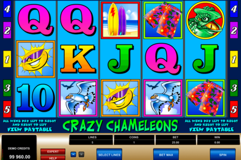 crazy chameleons microgaming jogo casino online 