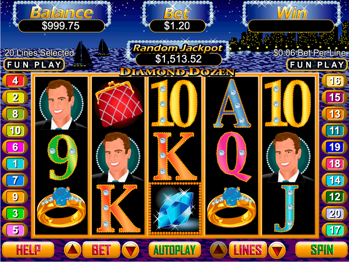 diamond dozen rtg jogo casino online 