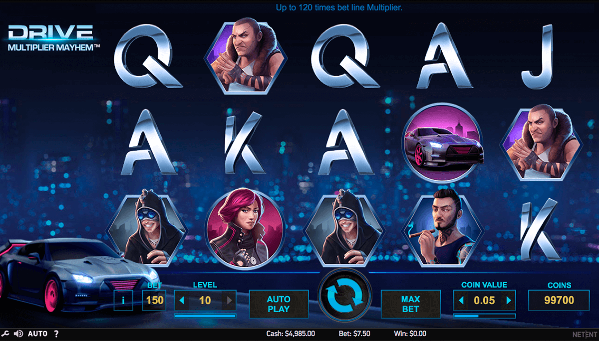 drive multiplier mayhem netent jogo casino online