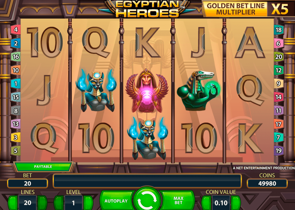egyptian heroes netent jogo casino online 
