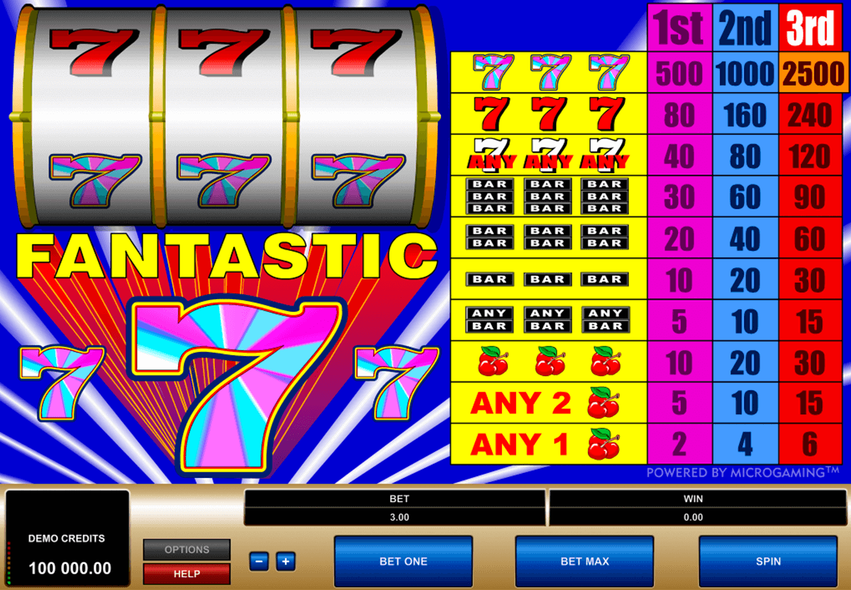 fantastic 7s microgaming jogo casino online 