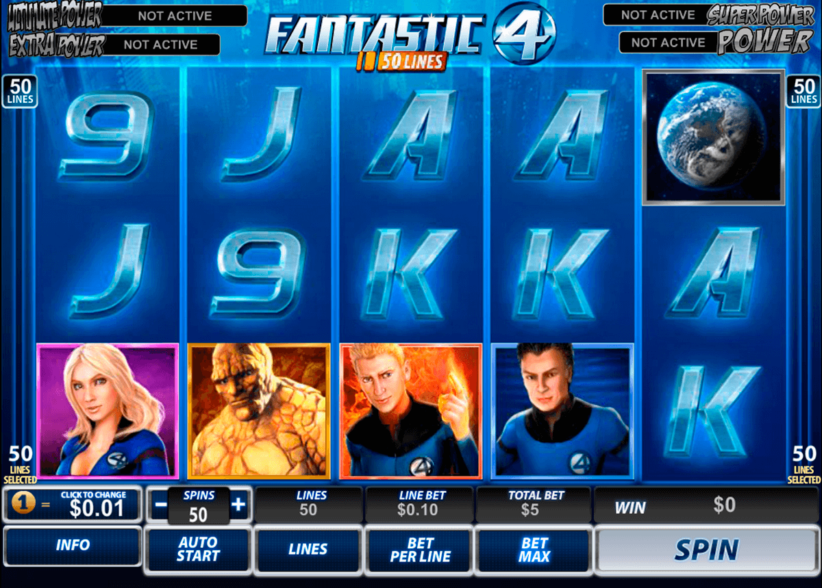 fantastic four 50 lines playtech jogo casino online