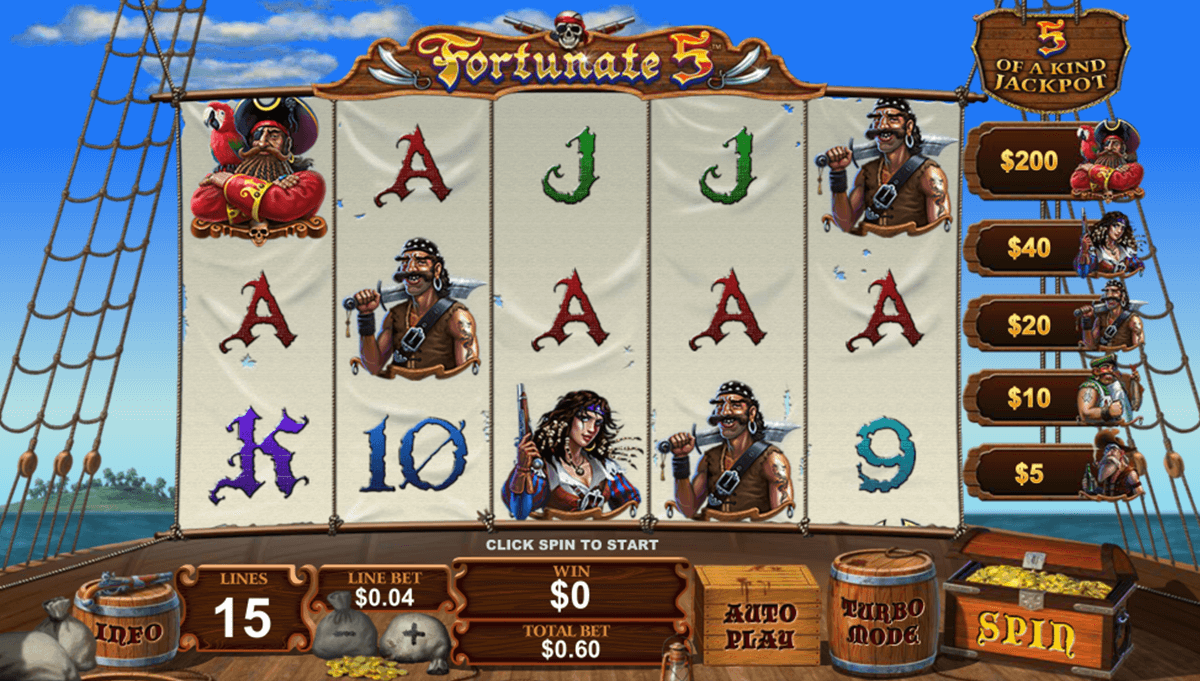 fortunate five playtech jogo casino online 