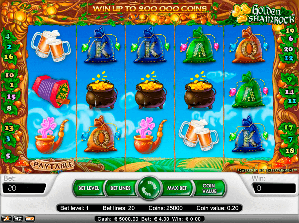 golden shamrock netent jogo casino online 