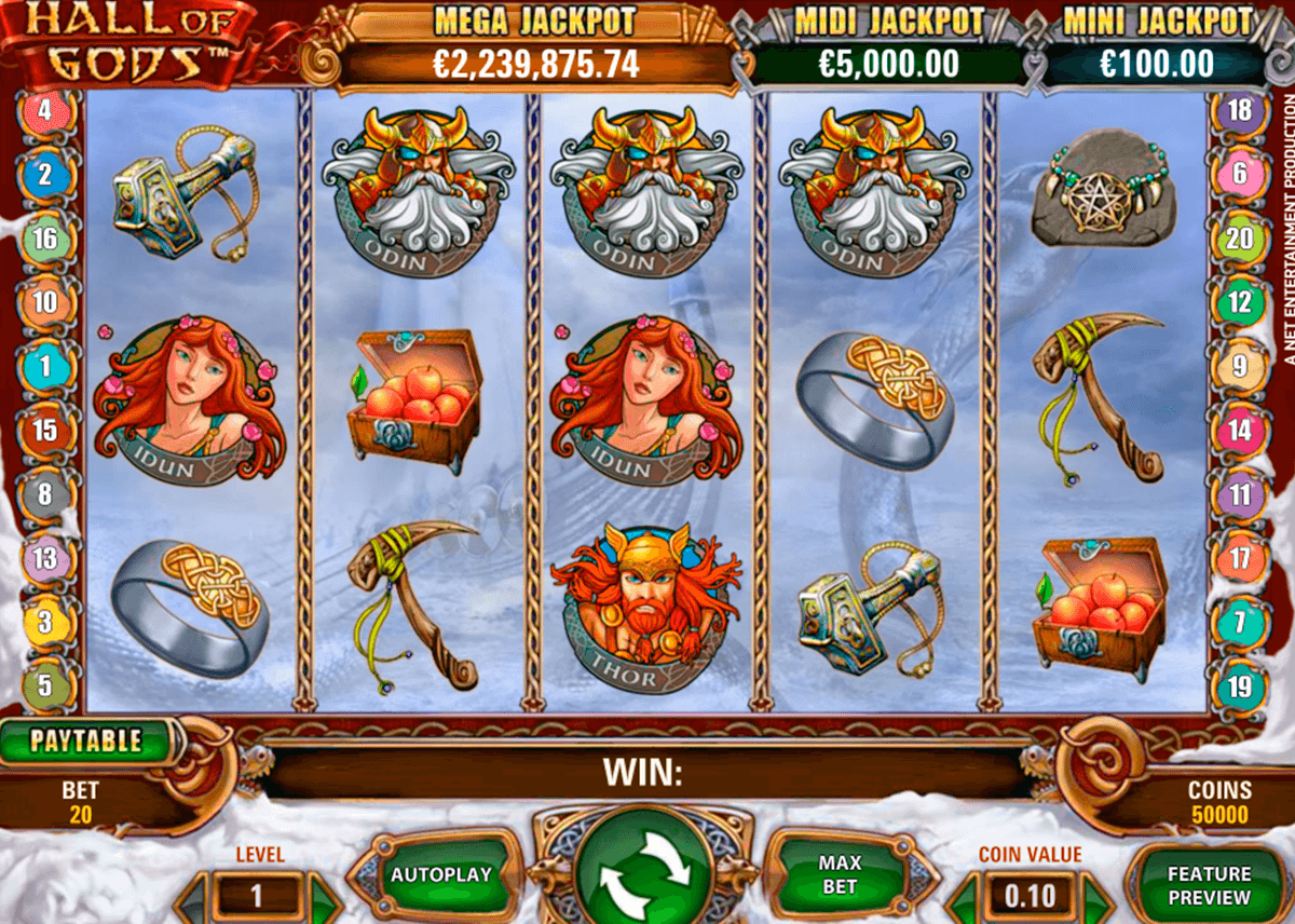 hall of gods netent jogo casino online