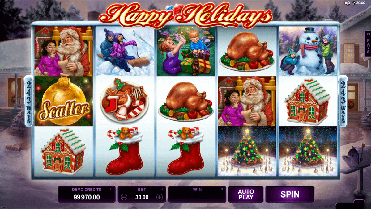 happy holidays microgaming jogo casino online 