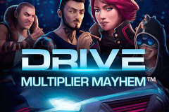 logo drive multiplier mayhem netent caça niquel 