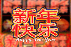 logo happy new year microgaming caça niquel 