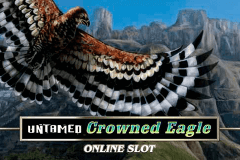 logo untamed crowned eagle microgaming caça niquel 