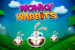 logo wonky wabbits netent caça niquel 