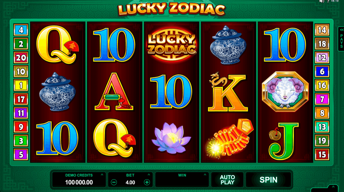 lucky zodiac microgaming jogo casino online 