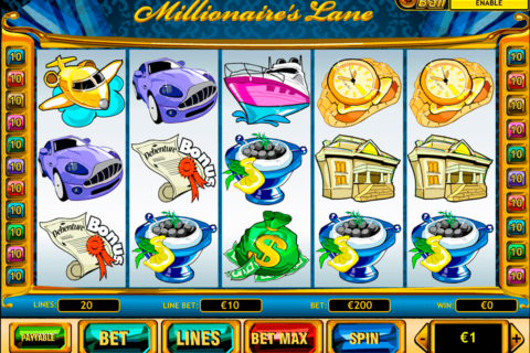 millionaires lane playtech jogo casino online 