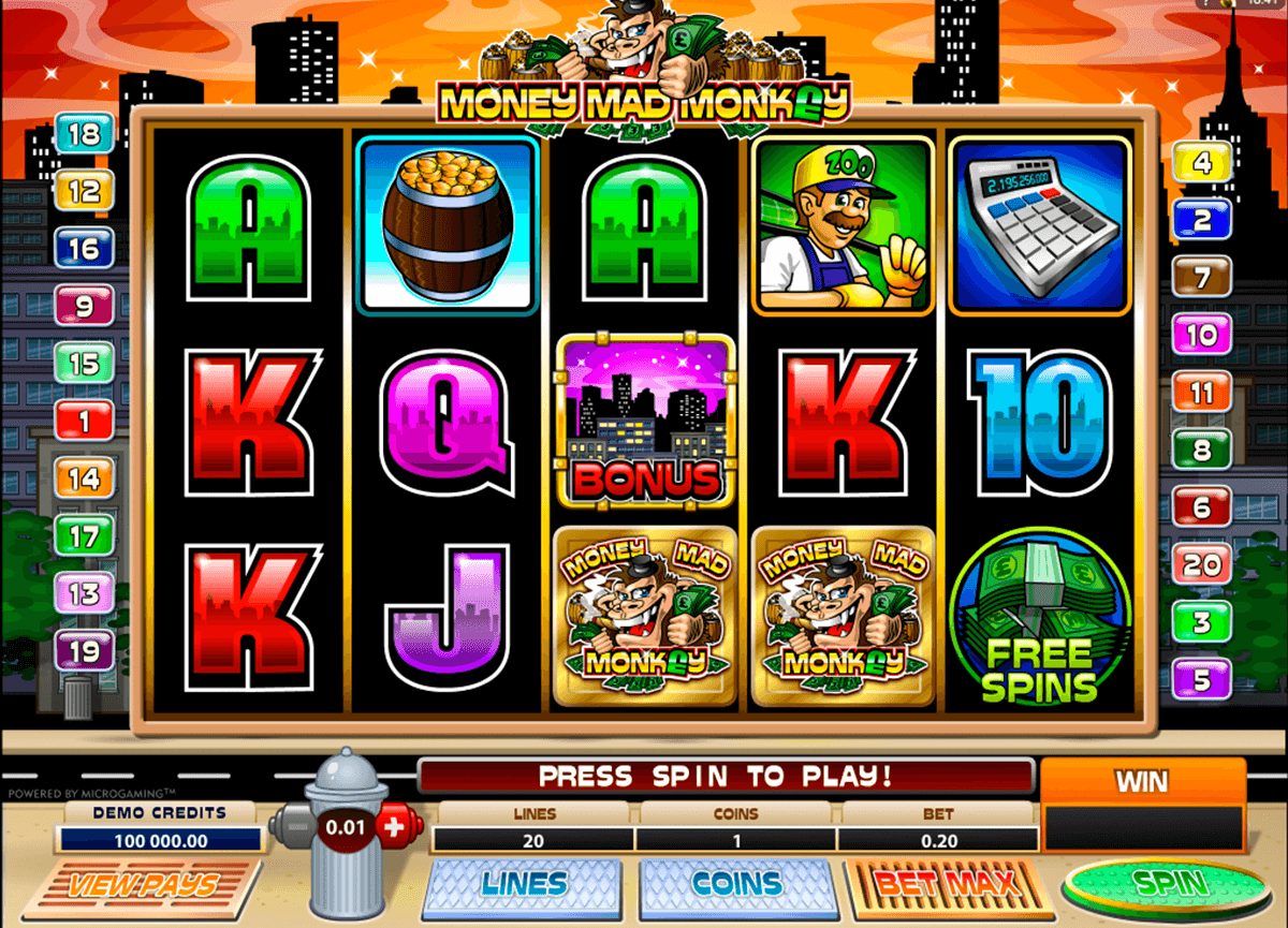 money mad monkey microgaming jogo casino online 