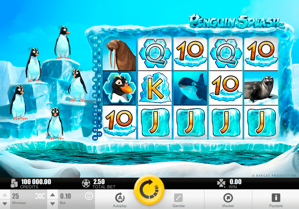 penguin splash rabcat jogo casino online 