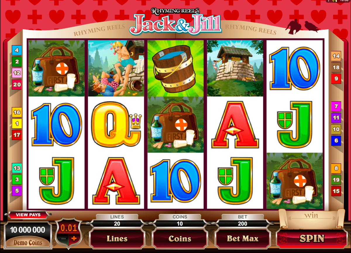 rhyming reels jack and jill microgaming jogo casino online 