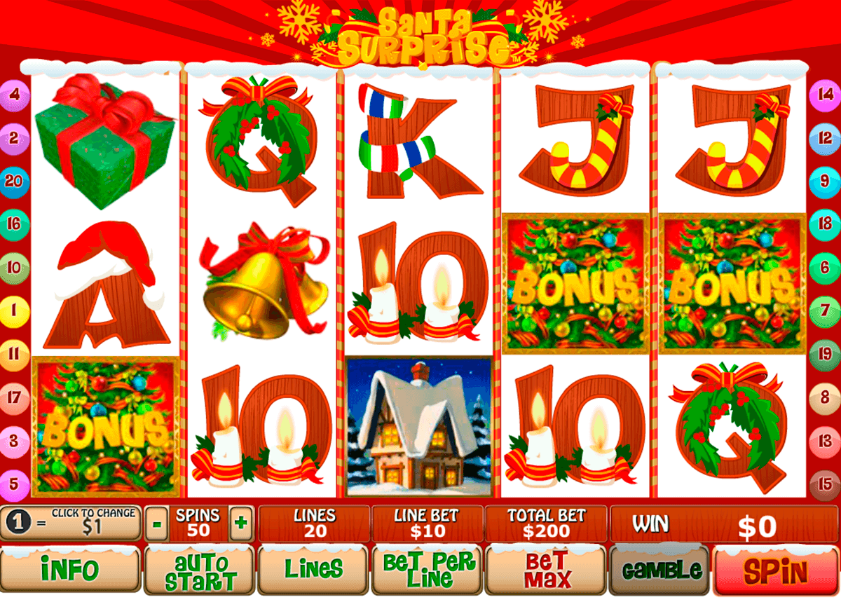 santa surprise playtech jogo casino online 