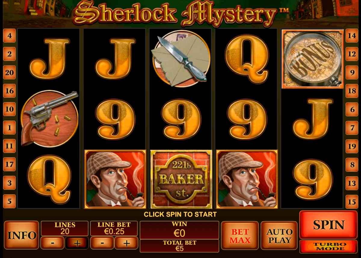 sherlock mystery playtech jogo casino online 