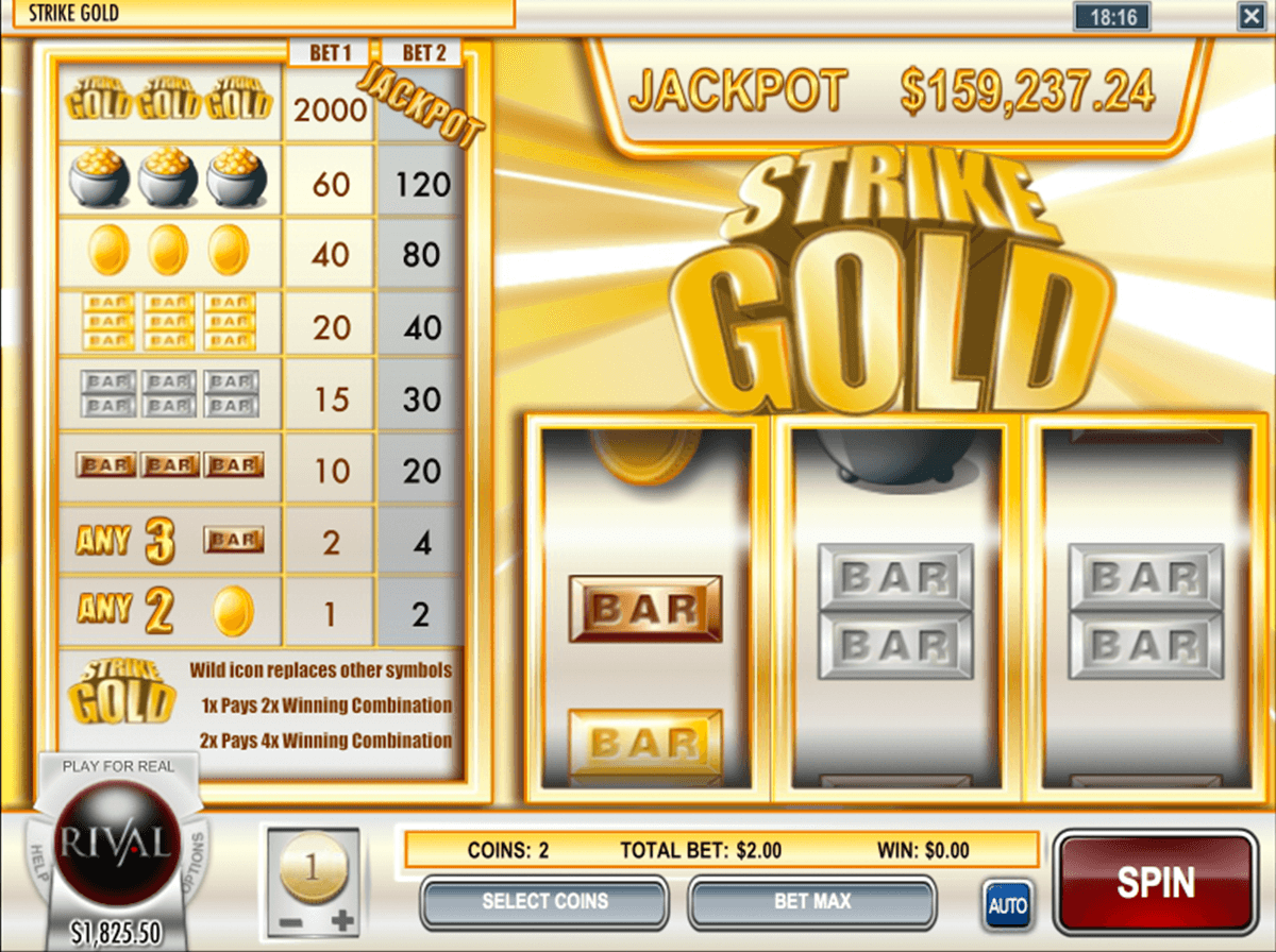 strike gold rival jogo casino online 