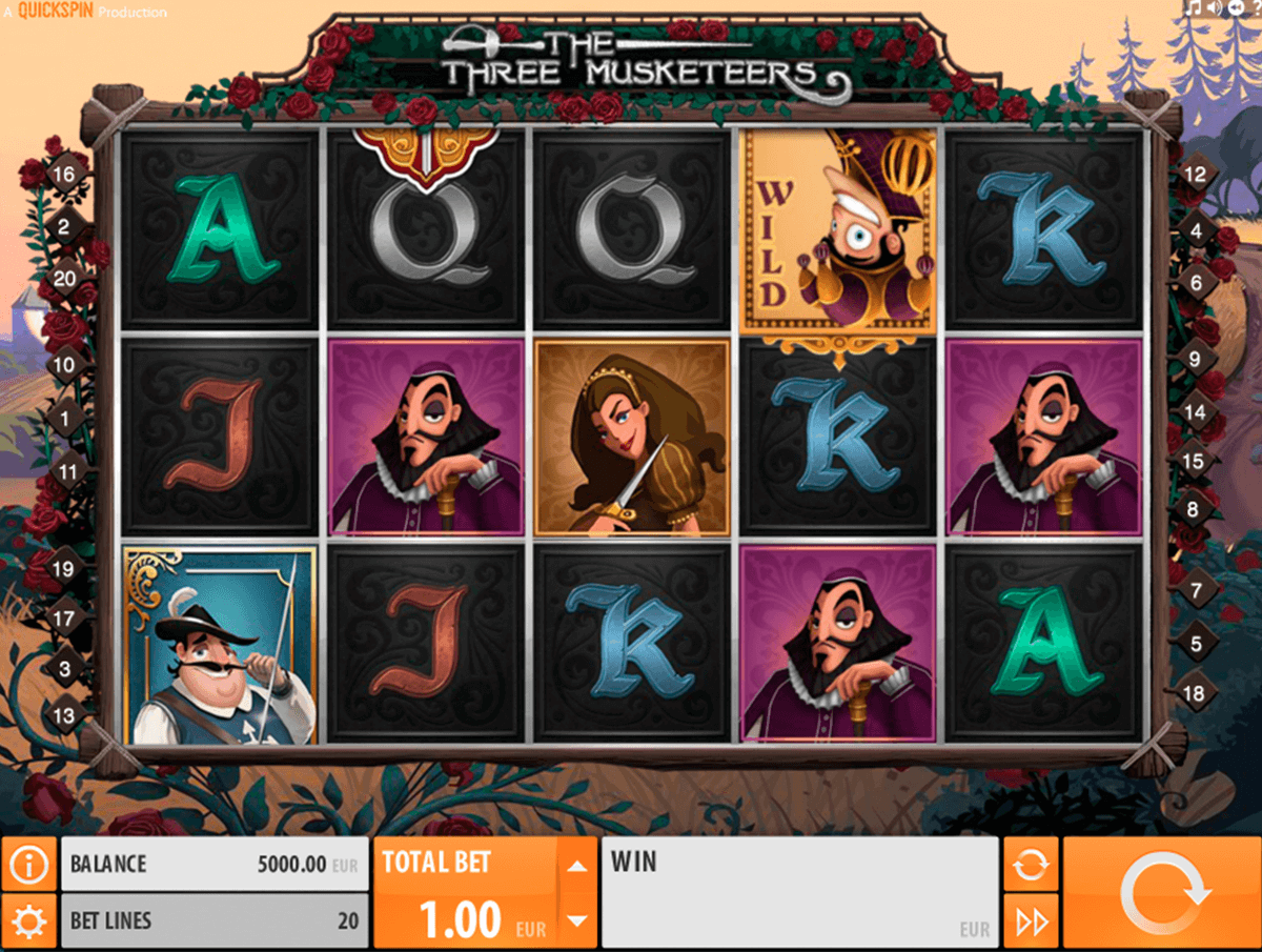 the three musketeers quickspin jogo casino online 