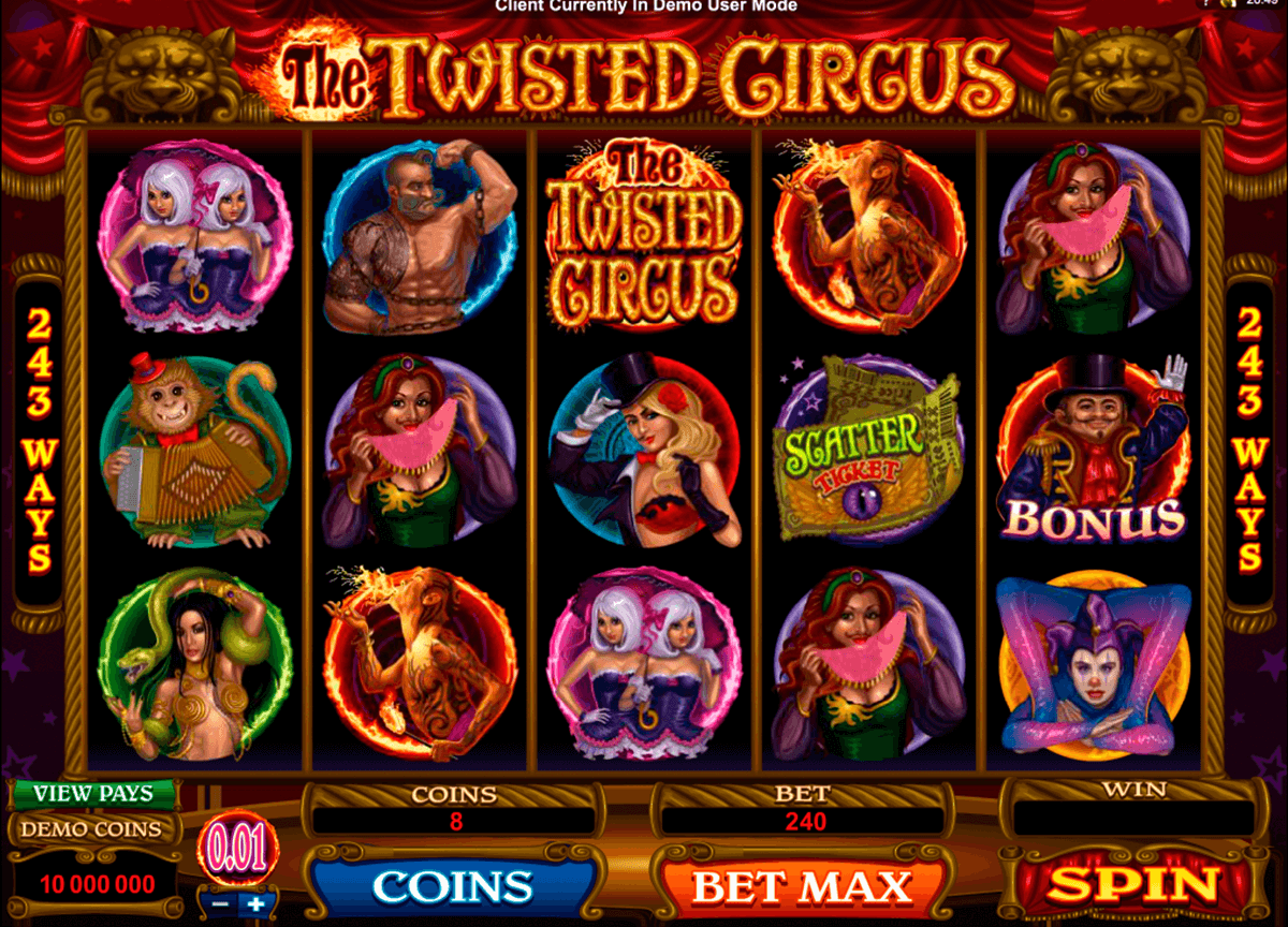 the twisted circus microgaming jogo casino online 