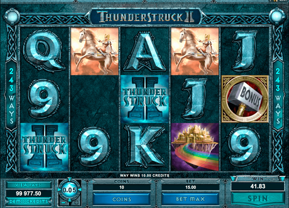 thunderstruck ii microgaming jogo casino online 