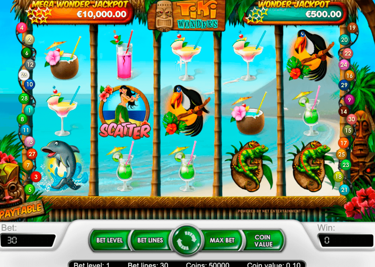 tiki wonders netent jogo casino online 