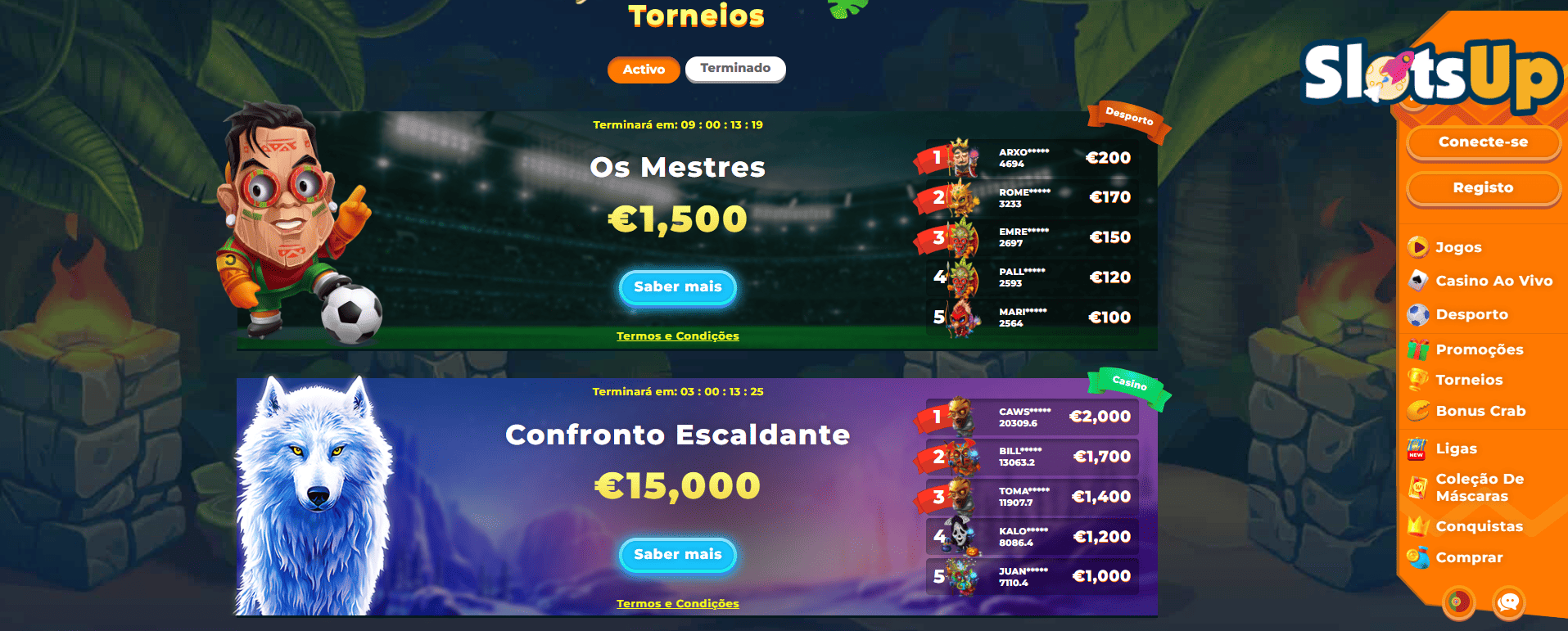 Torneios Online do Casino Wazamba