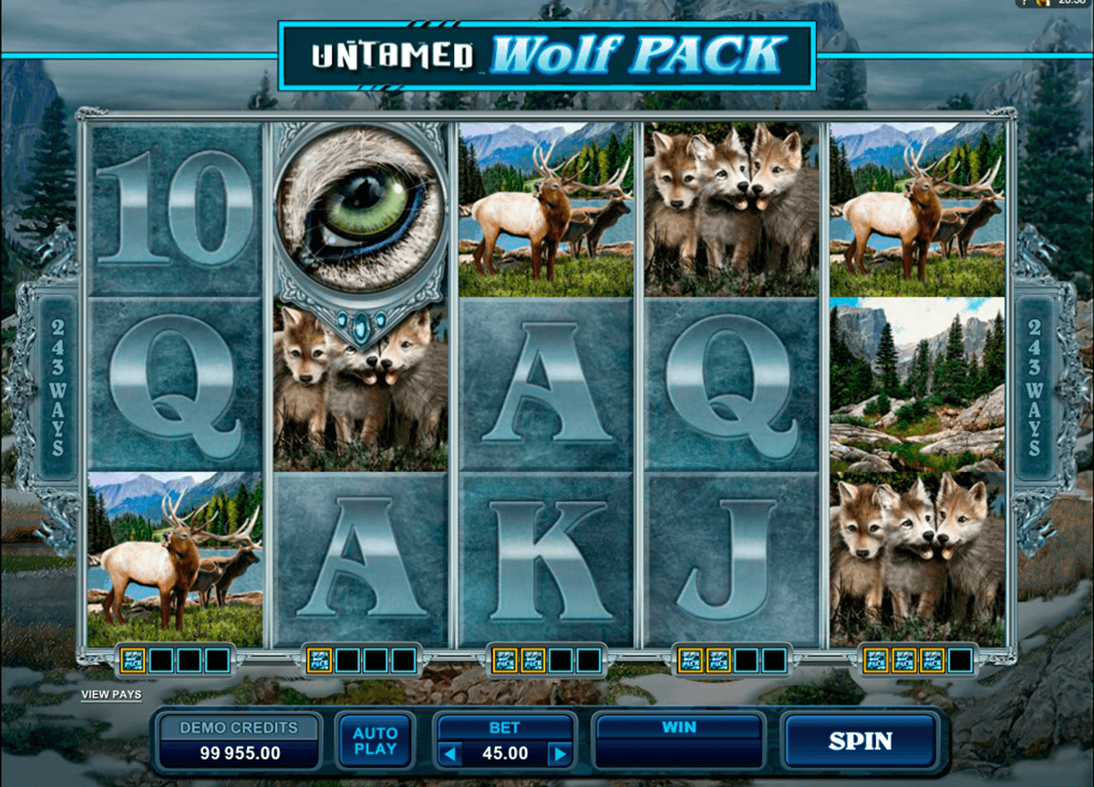 untamed wolf pack microgaming jogo casino online 