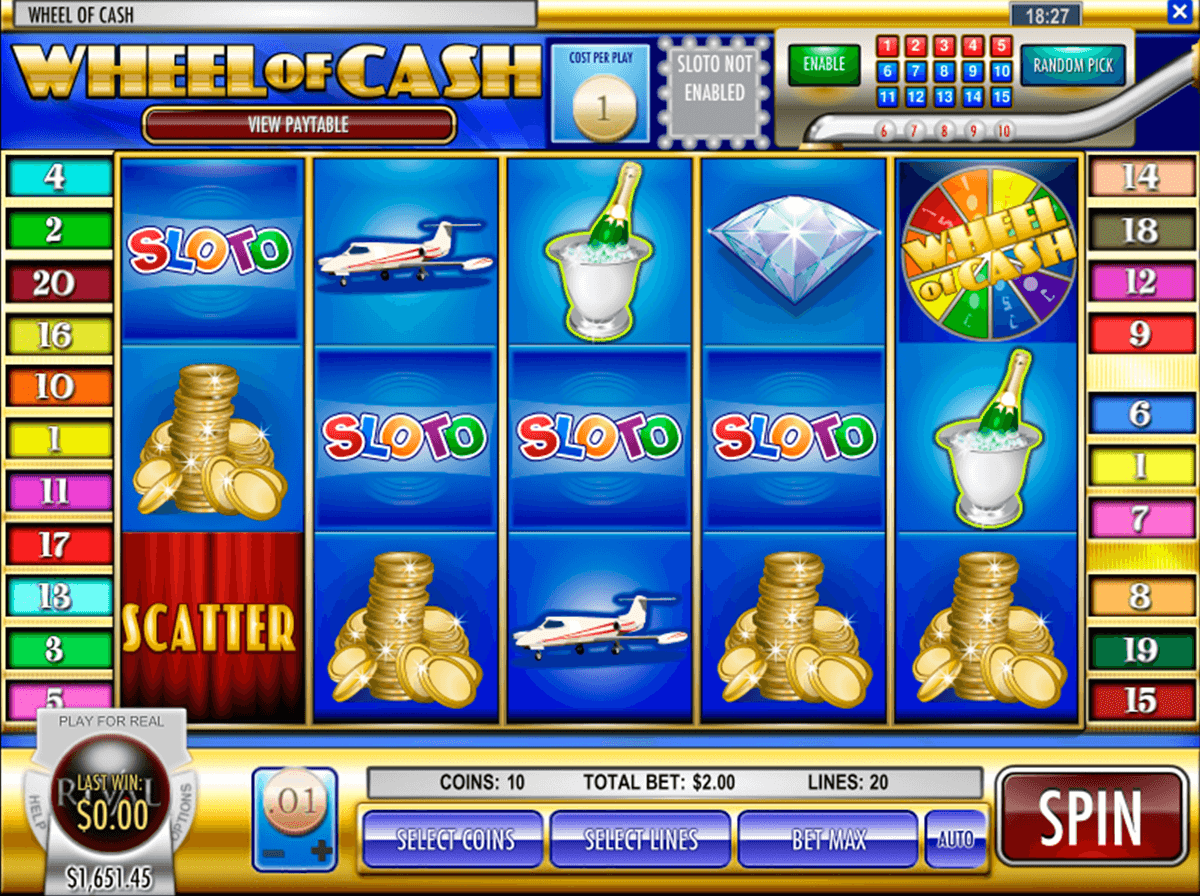 wheel of cash rival jogo casino online 