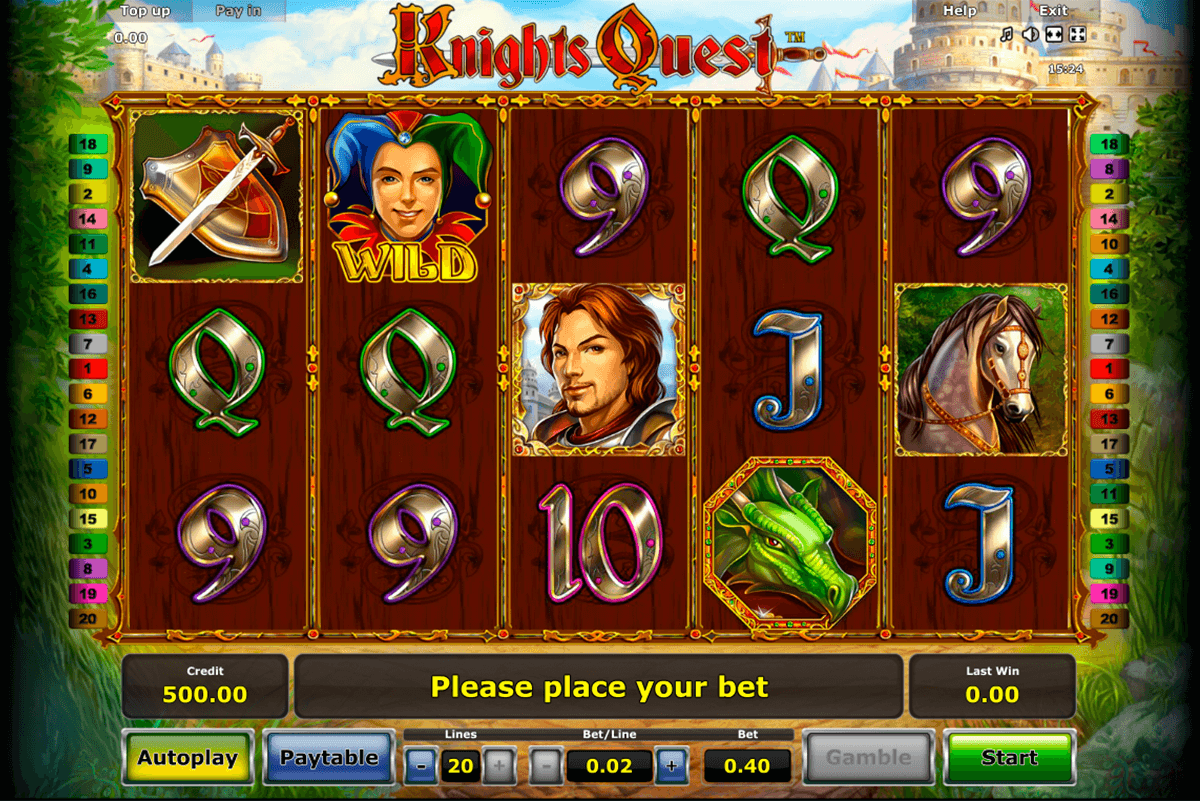 knights quest novomatic jogo casino online 