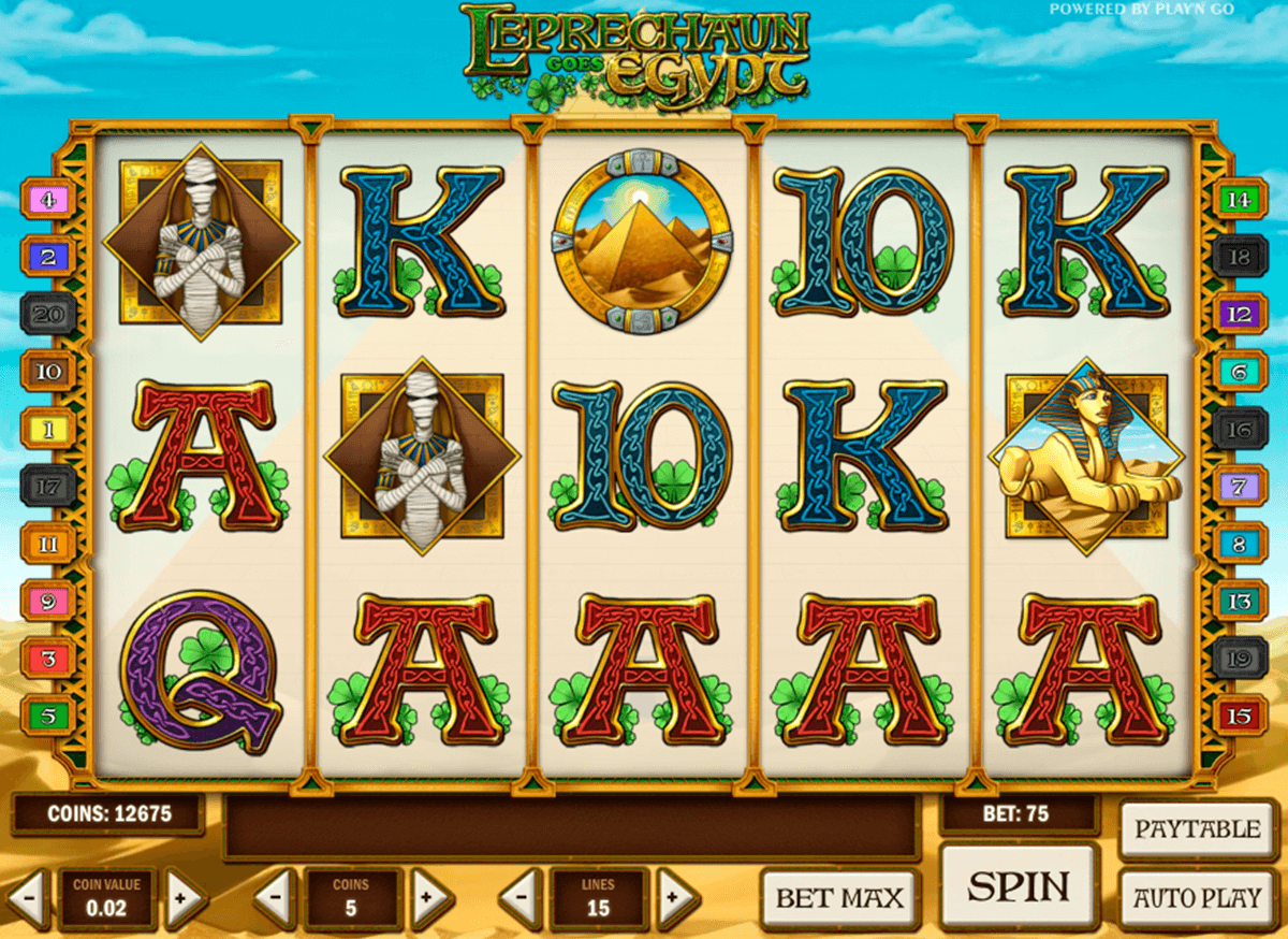 leprechaun goes egypt playn go jogo casino online 