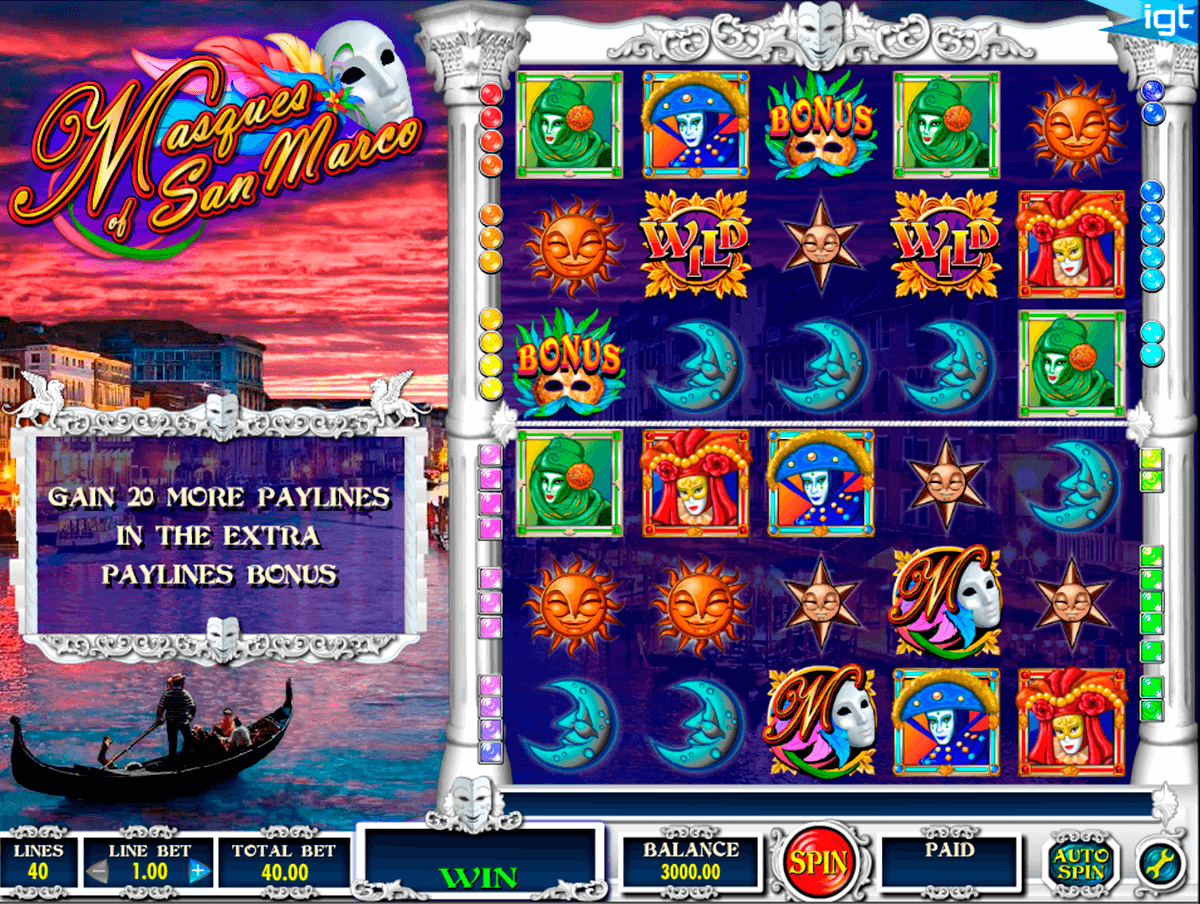 masques of san marco igt jogo casino online