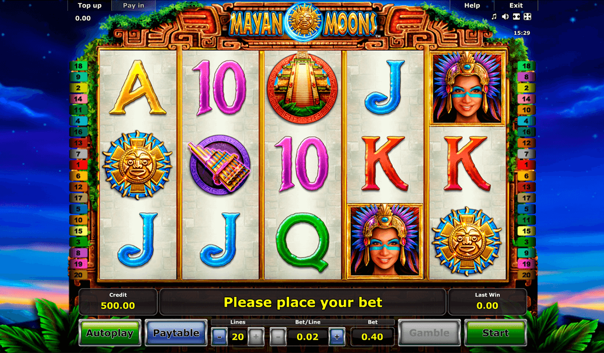 mayan moons novomatic jogo casino online
