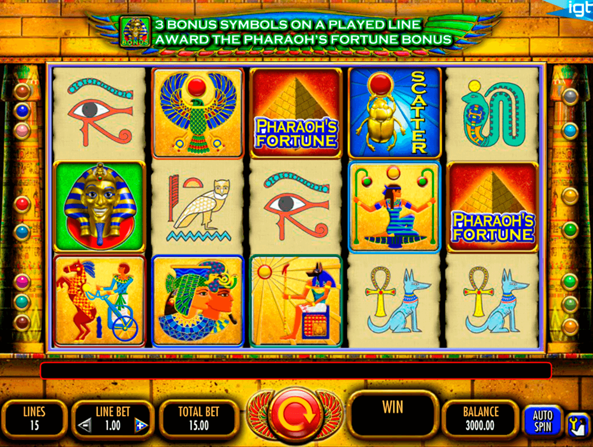 pharaohs fortune igt jogo casino online 